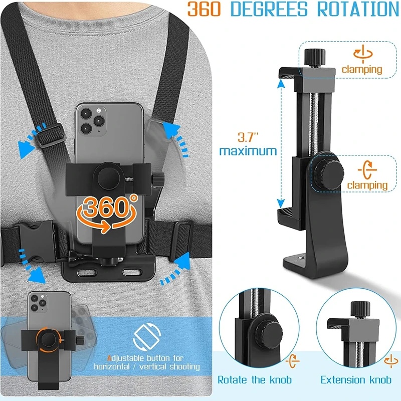Phone Chest Strap Mount Belt f - огляд і ціна Gopro Action Camera Hero 11 Black