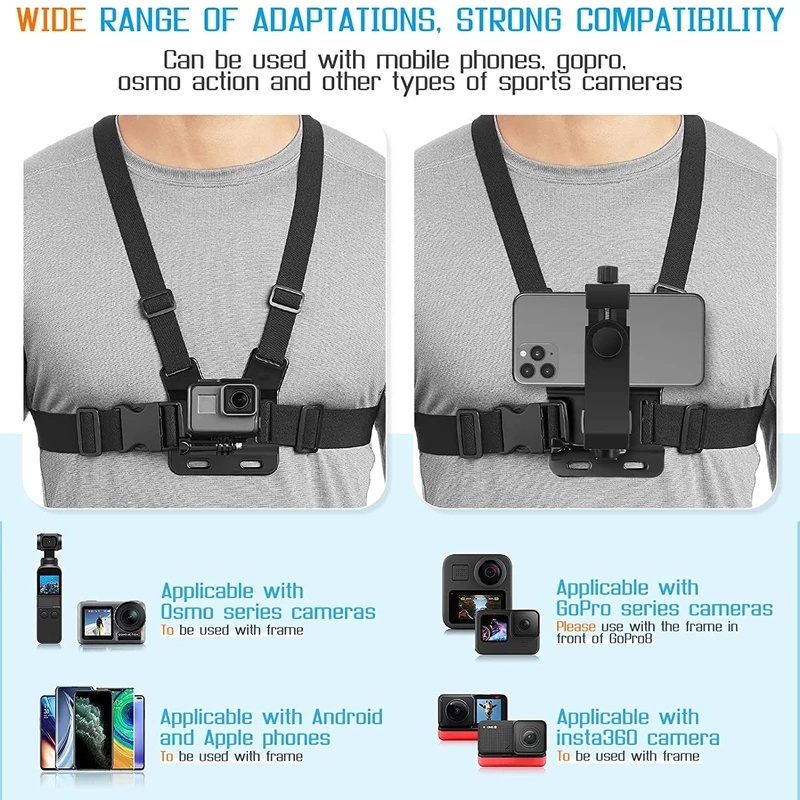 Phone Chest Strap Mount Belt f - огляд і ціна Gopro Action Camera Hero 11 Black